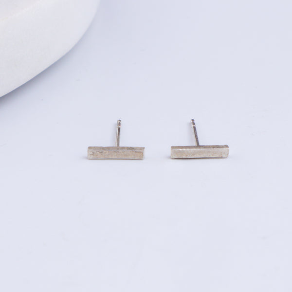Tiny Silver Line Studs | 92.5 Silver