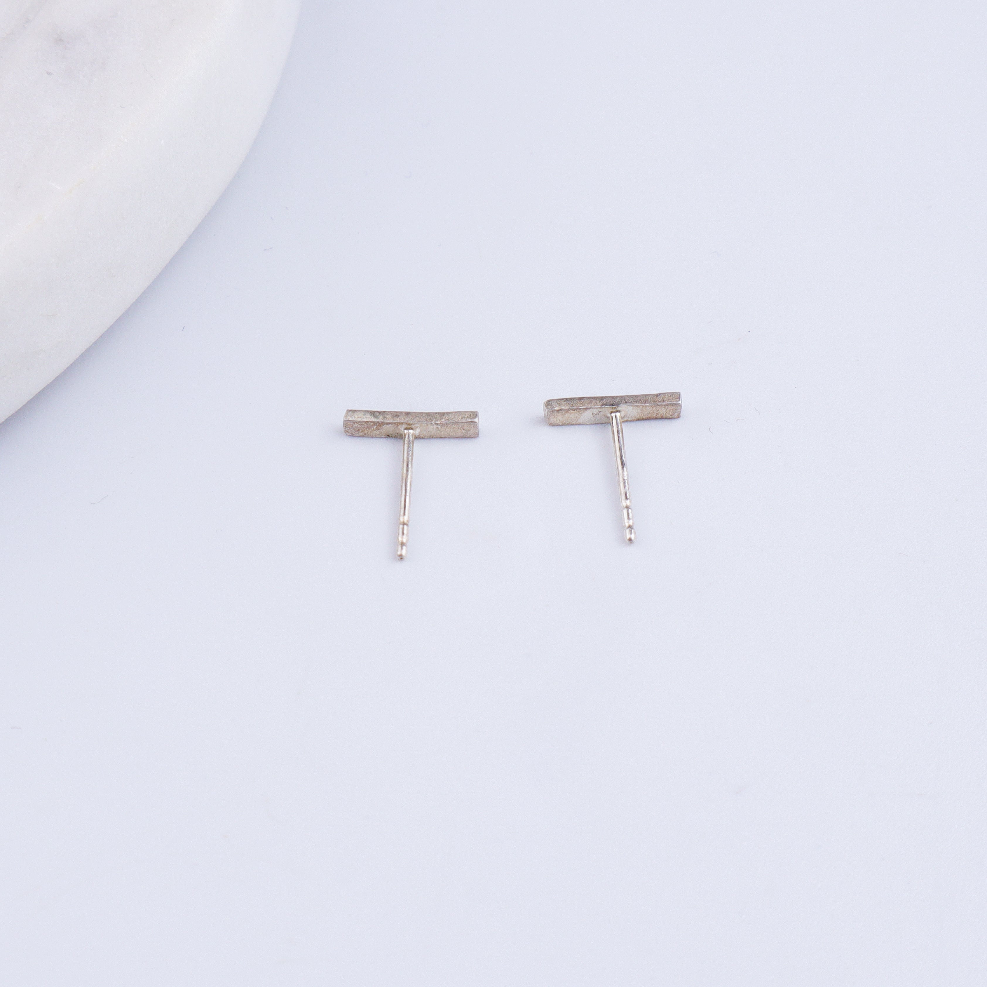 Tiny Silver Line Studs | 92.5 Silver