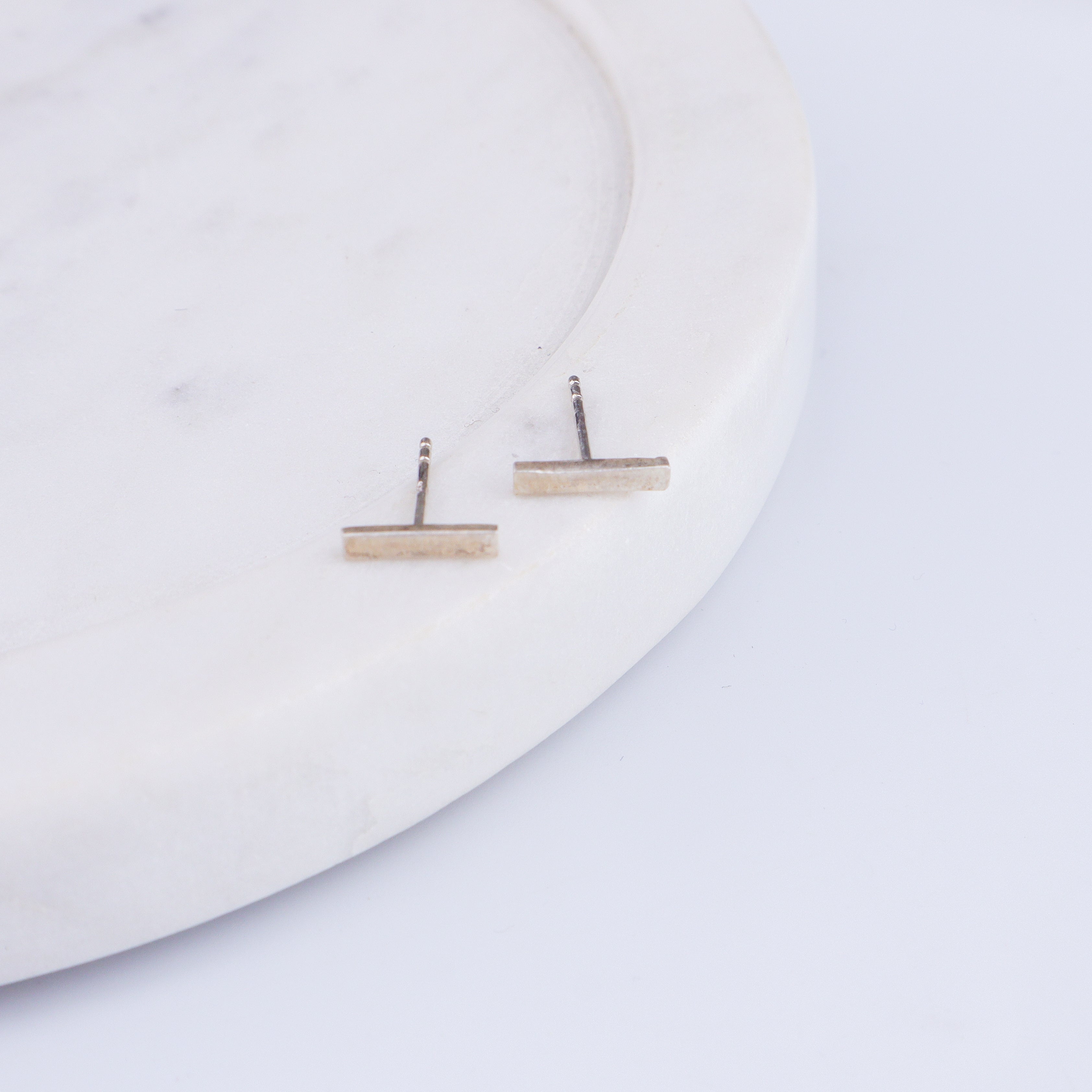 Tiny Silver Line Studs | 92.5 Silver