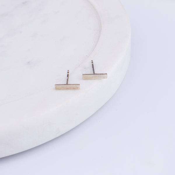 Tiny Silver Line Studs | 92.5 Silver