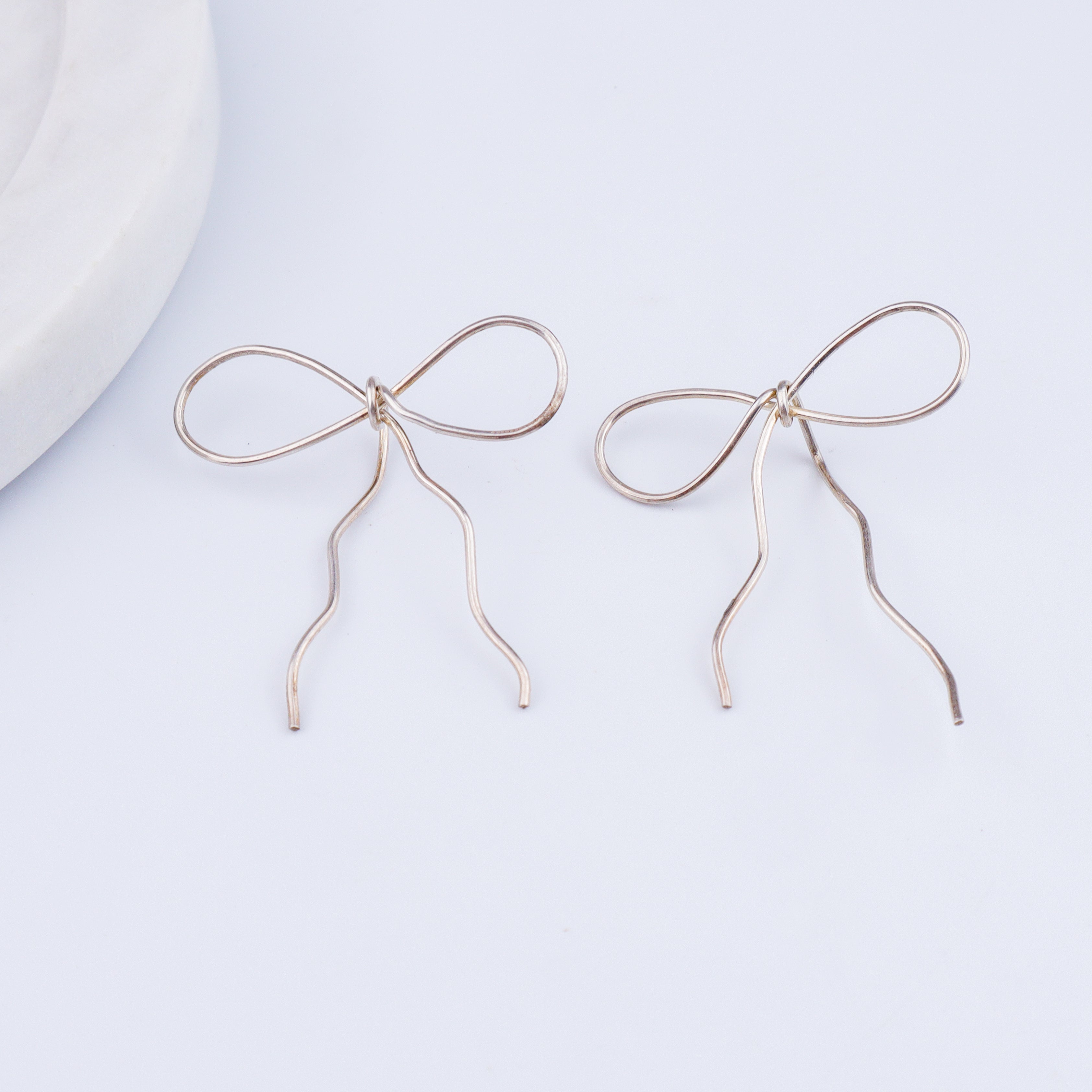 Handmade Bow Earrings | 92.5 Silver
