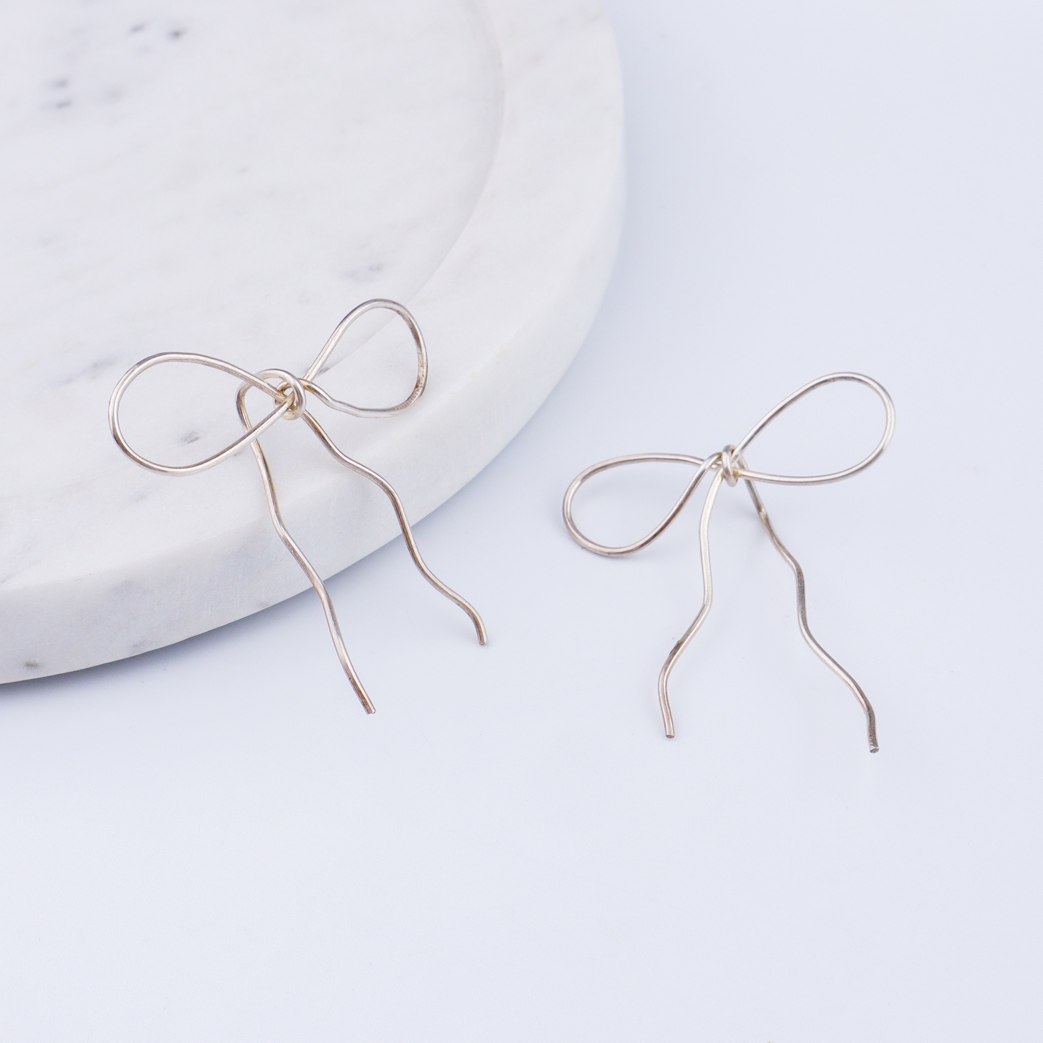 Handmade Bow Earrings | 92.5 Silver