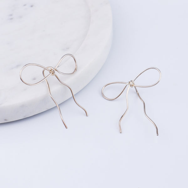 Handmade Bow Earrings | 92.5 Silver