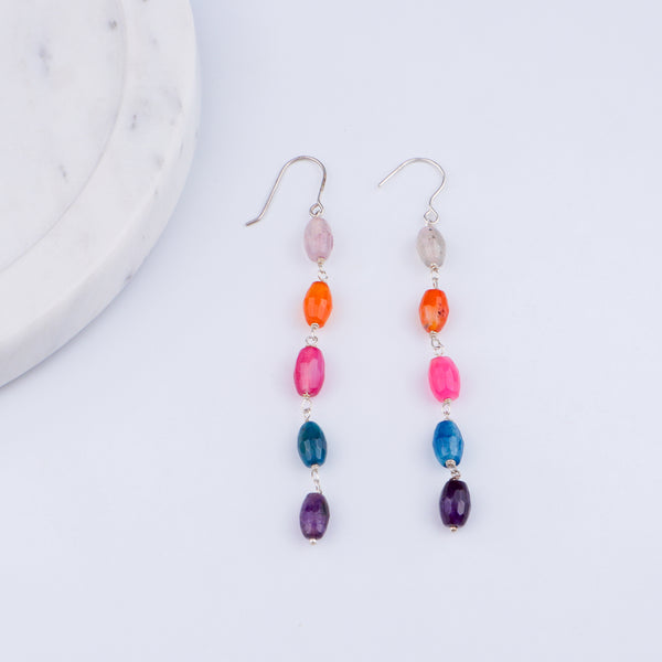 Multicolour dangling earring
