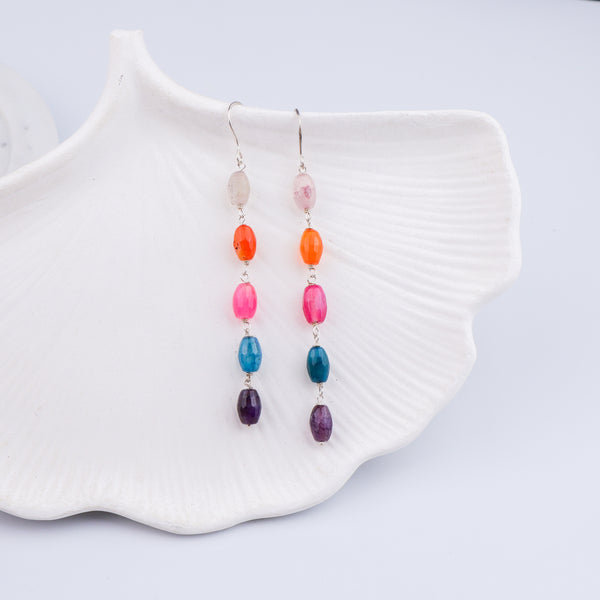 Multicolour dangling earring