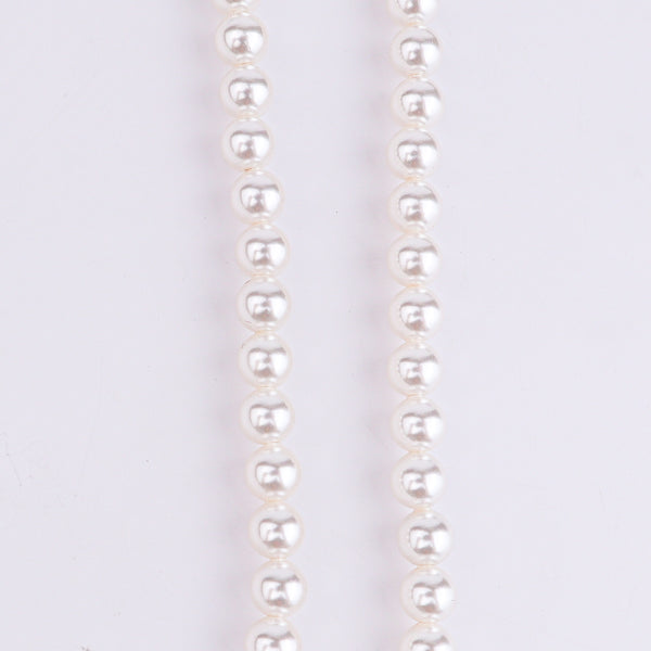 Silver Pink & White CZ Tanmani Set with Pearls