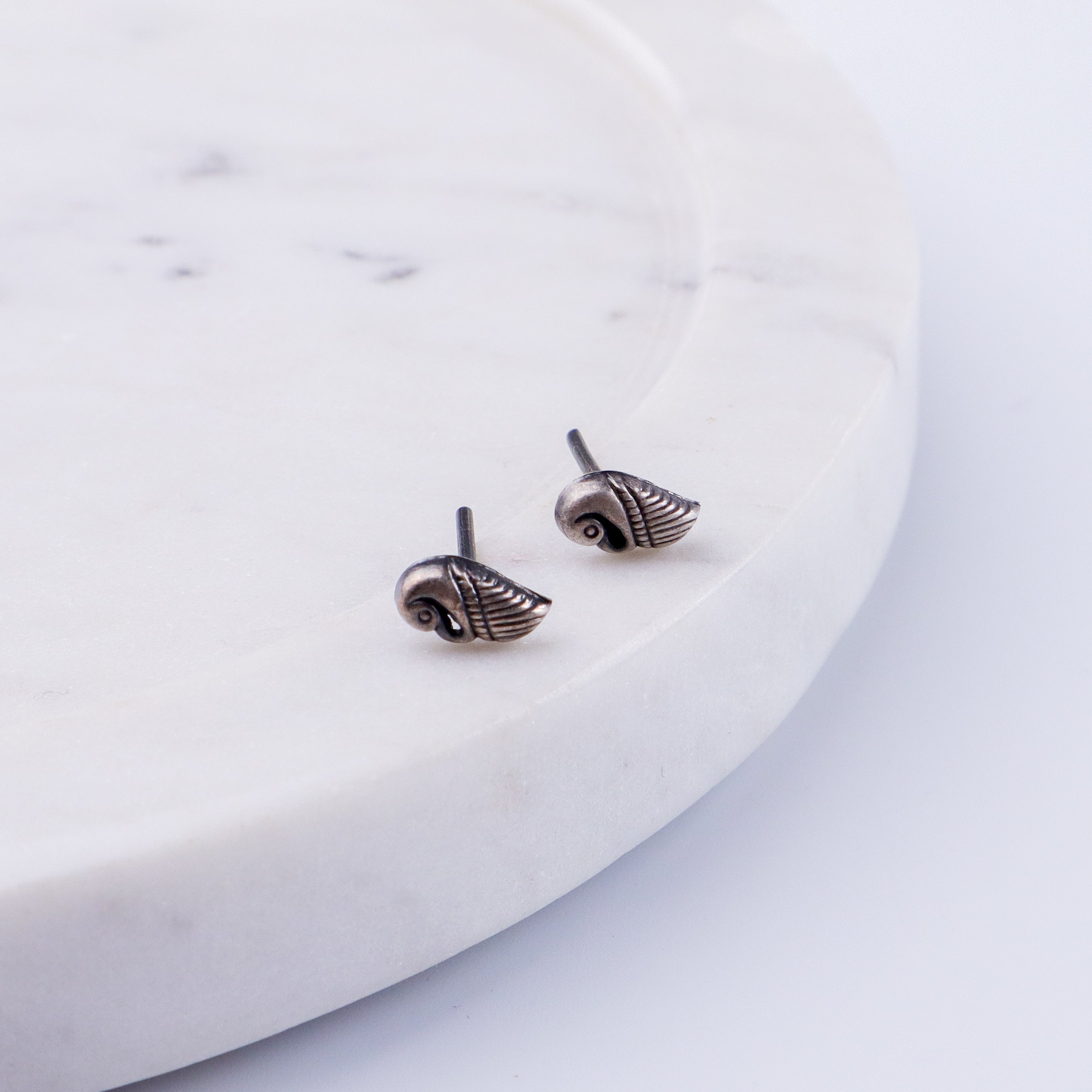 Tiny Silver Peacock Stud | 92.5 Silver