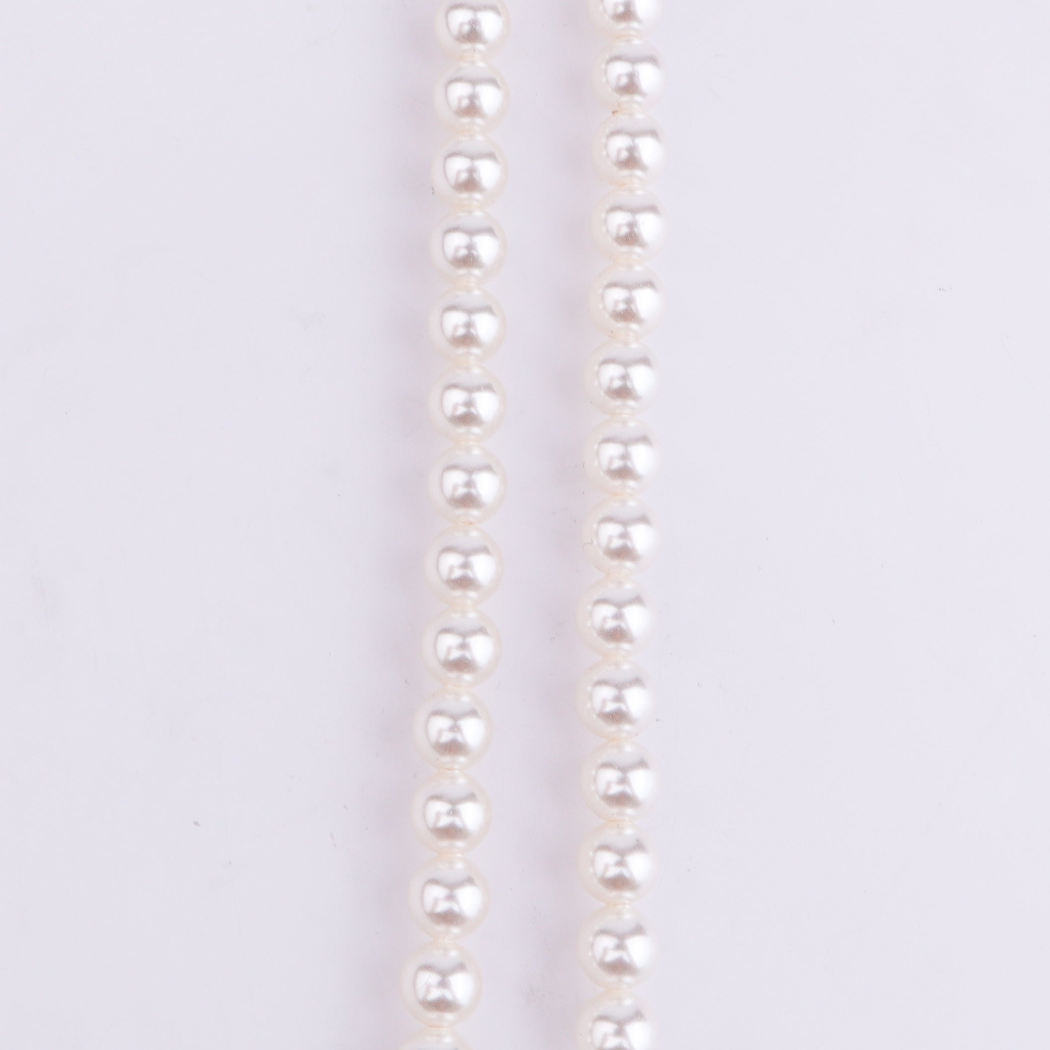 Silver Pink & White CZ Tanmani Set with Pearls