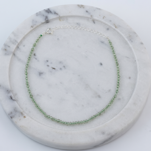 Peridot Silver Anklet (Project Handmade)