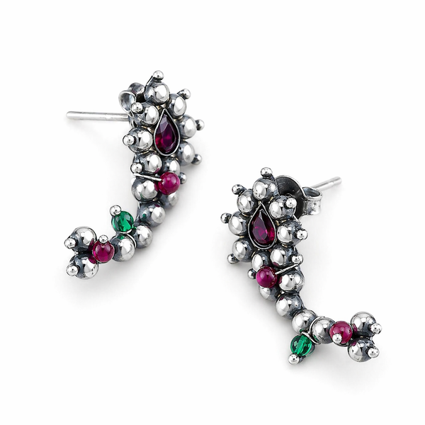 Itihaas Maharashtrian Nath Earrings ( Motif size : Small )