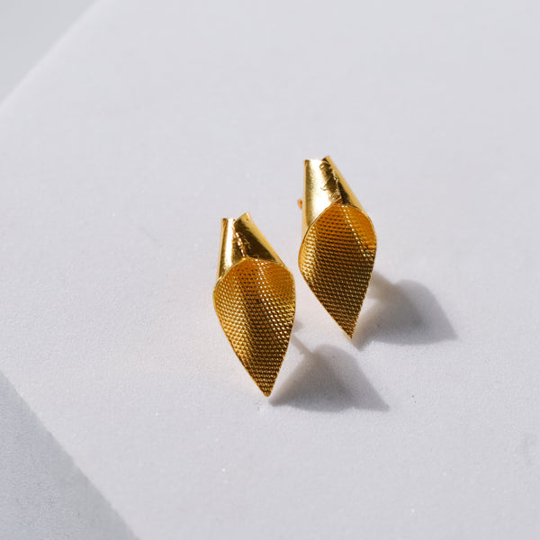 Alice-  Fold Earring |  92.5 Silver | 22K Gold Plated