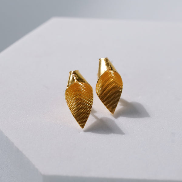 Alice-  Fold Earring |  92.5 Silver | 22K Gold Plated