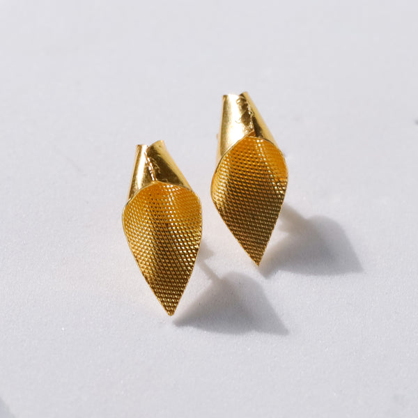 Alice-  Fold Earring |  92.5 Silver | 22K Gold Plated