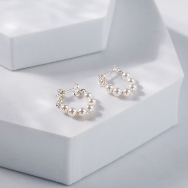 pearl halo earrings for elegant occasions