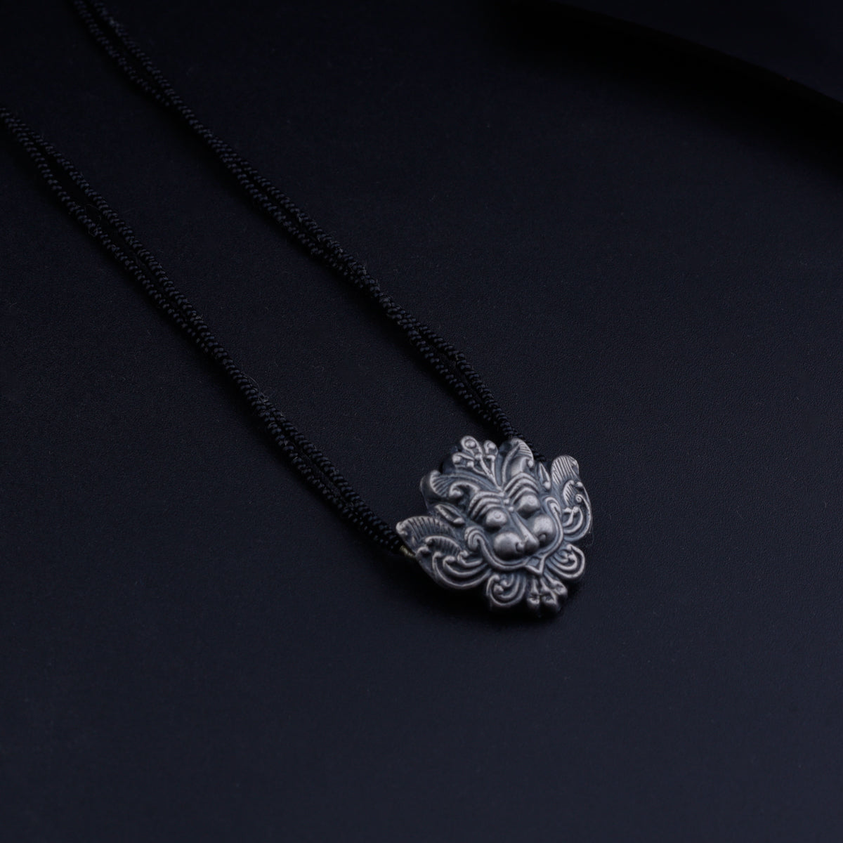 Oxidized Silver Pendant Mangalsutra