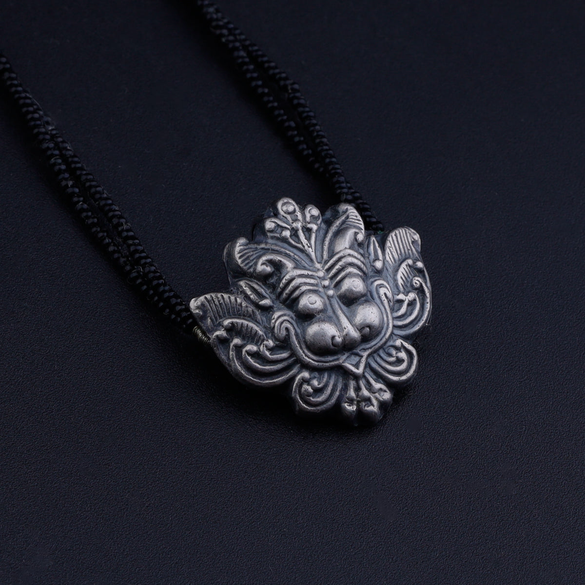 Oxidized Silver Pendant Mangalsutra