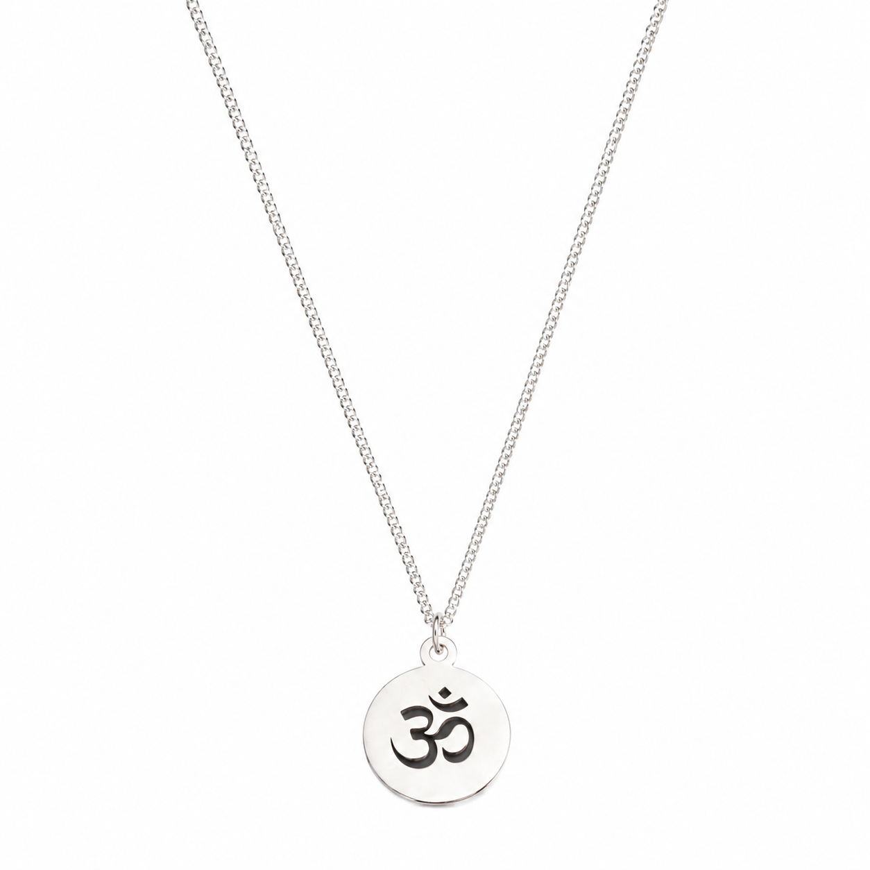Om Pendant with Silver Chain for Men