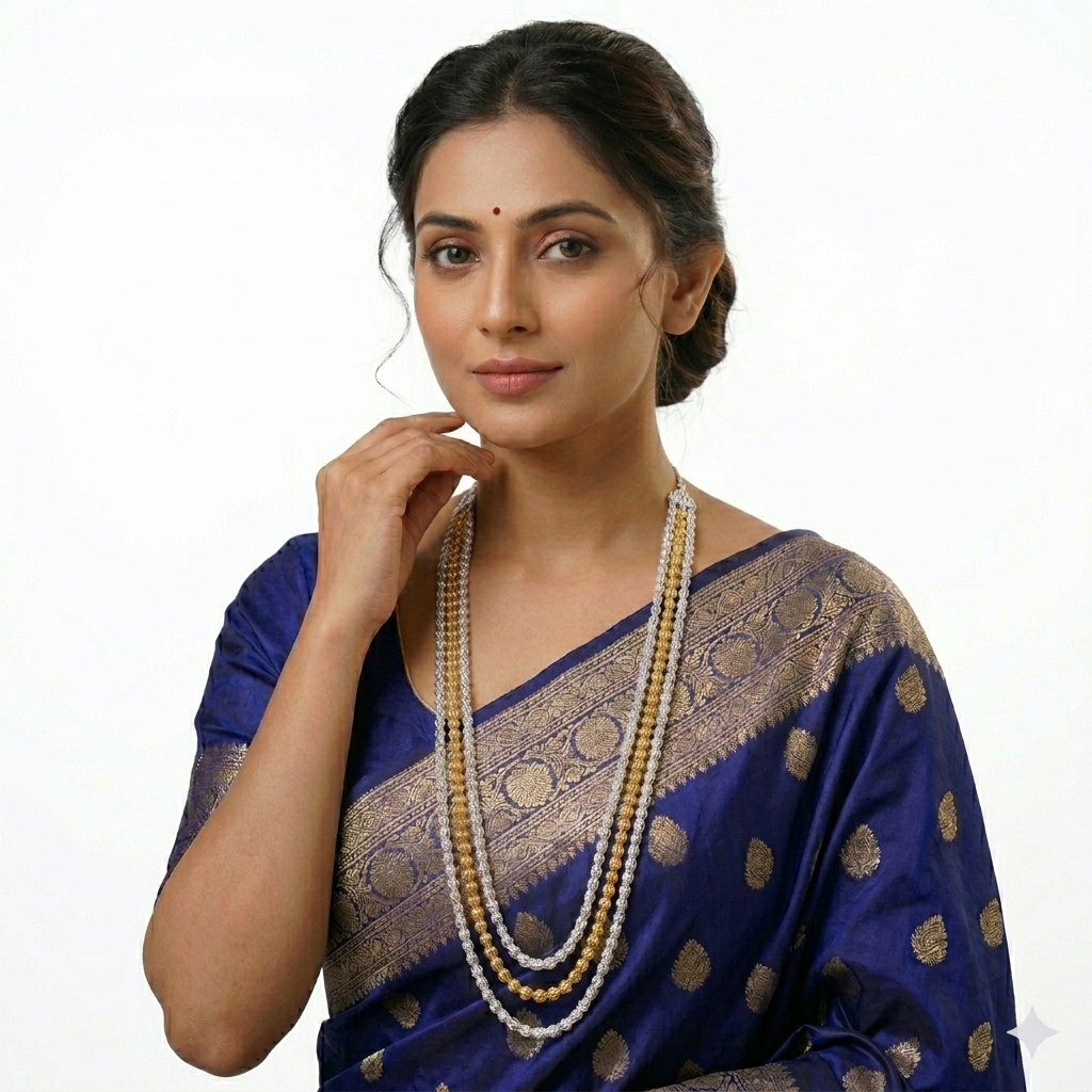 Pohe Haar - 3 Layered | Swarna Rajat (Made to Order)