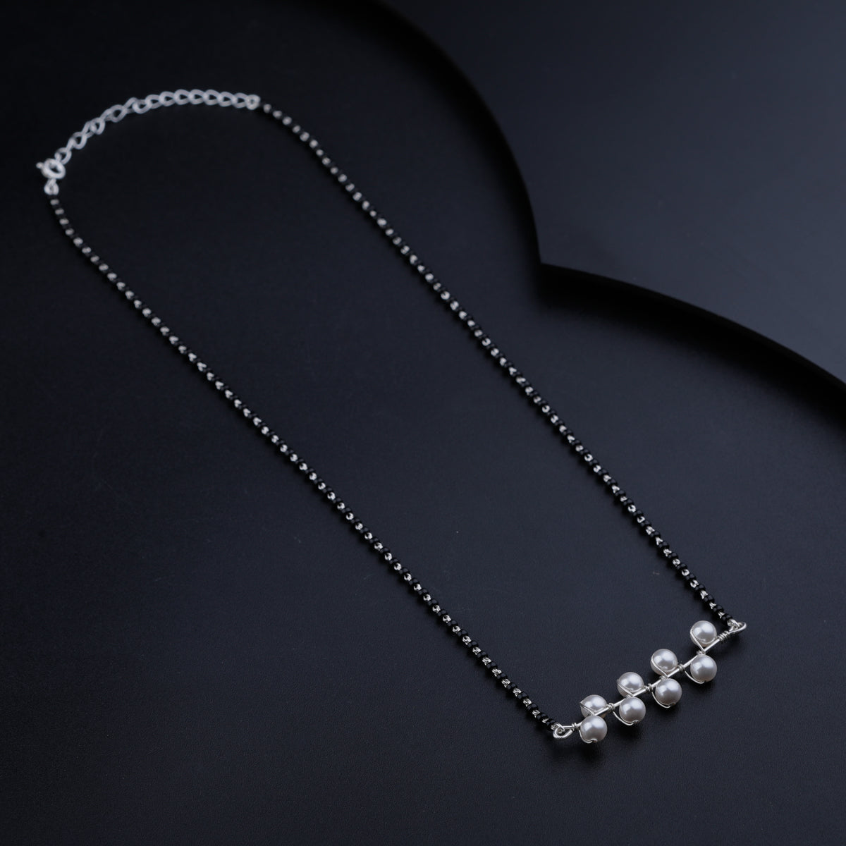 Silver Pearl Mangalsutra