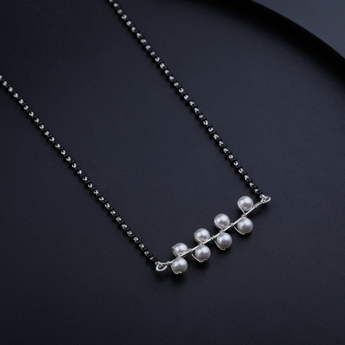 Silver Pearl Mangalsutra