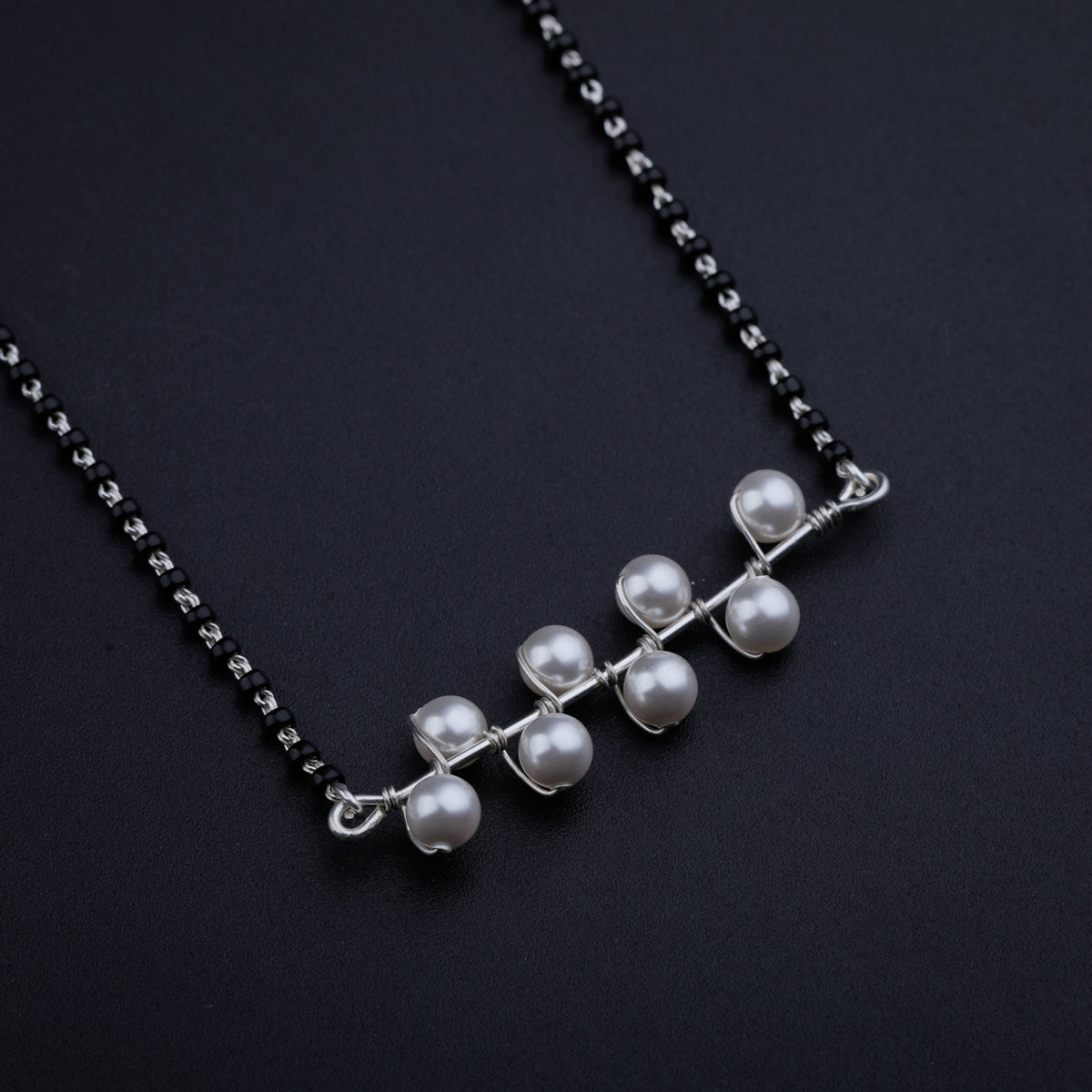 Silver Pearl Mangalsutra