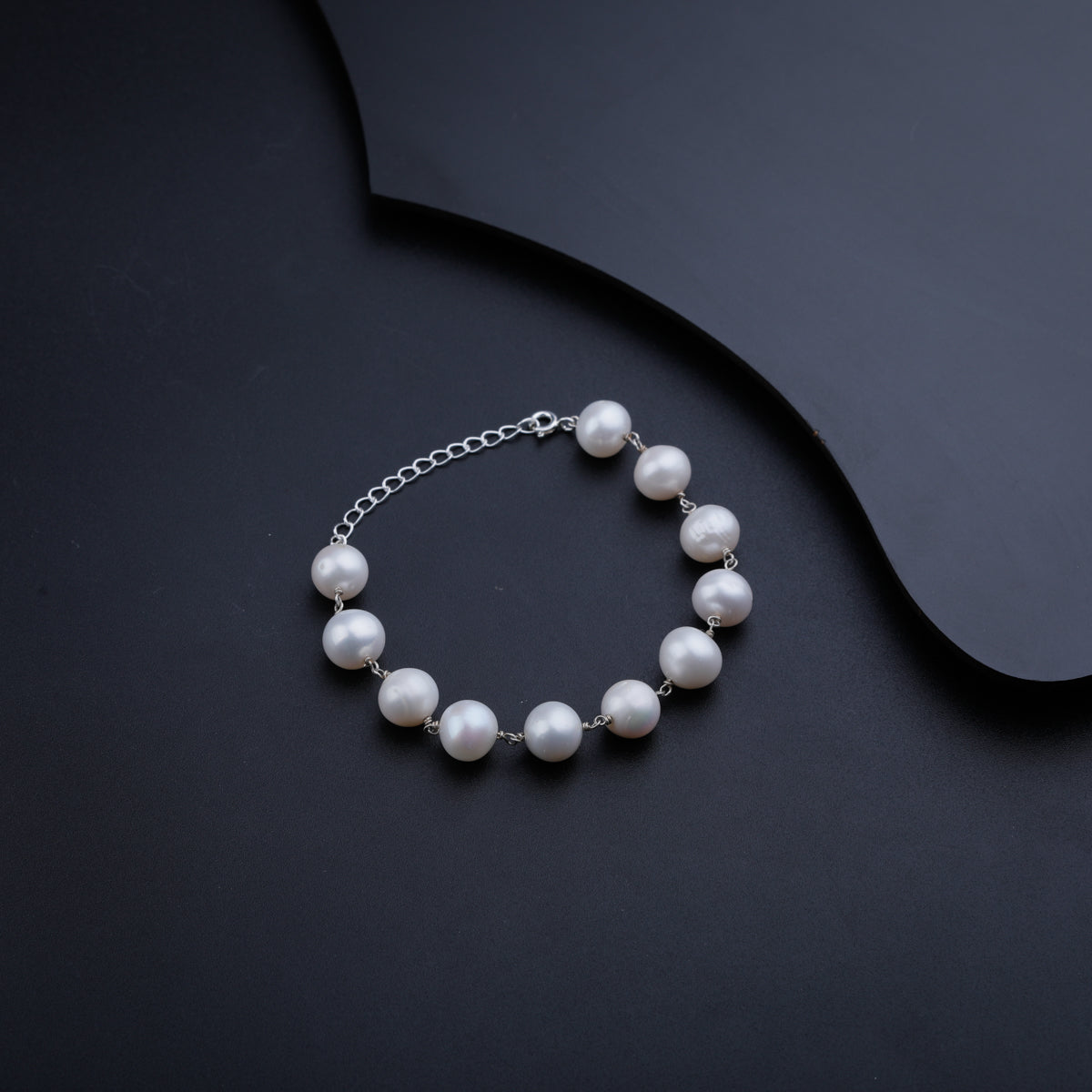 Pearl Ganthan Silver Bracelet