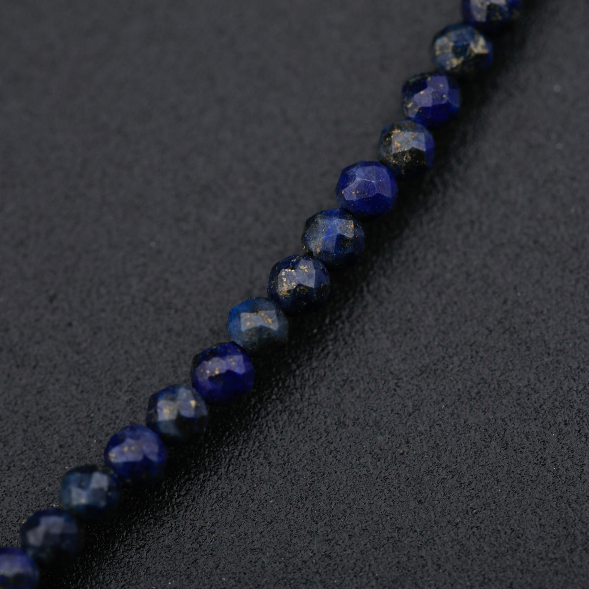 Silver Hammered Hexagonal Multi Charm Necklace with Lapis Lazuli