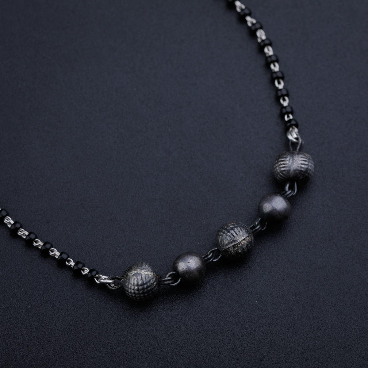 Oxidized Silver Mohan Maal Mangalsutra