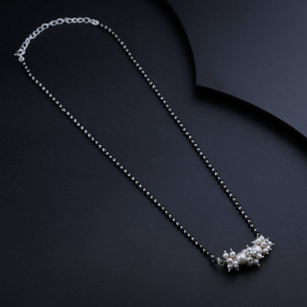 Silver Pearl Bunch Mangalsutra