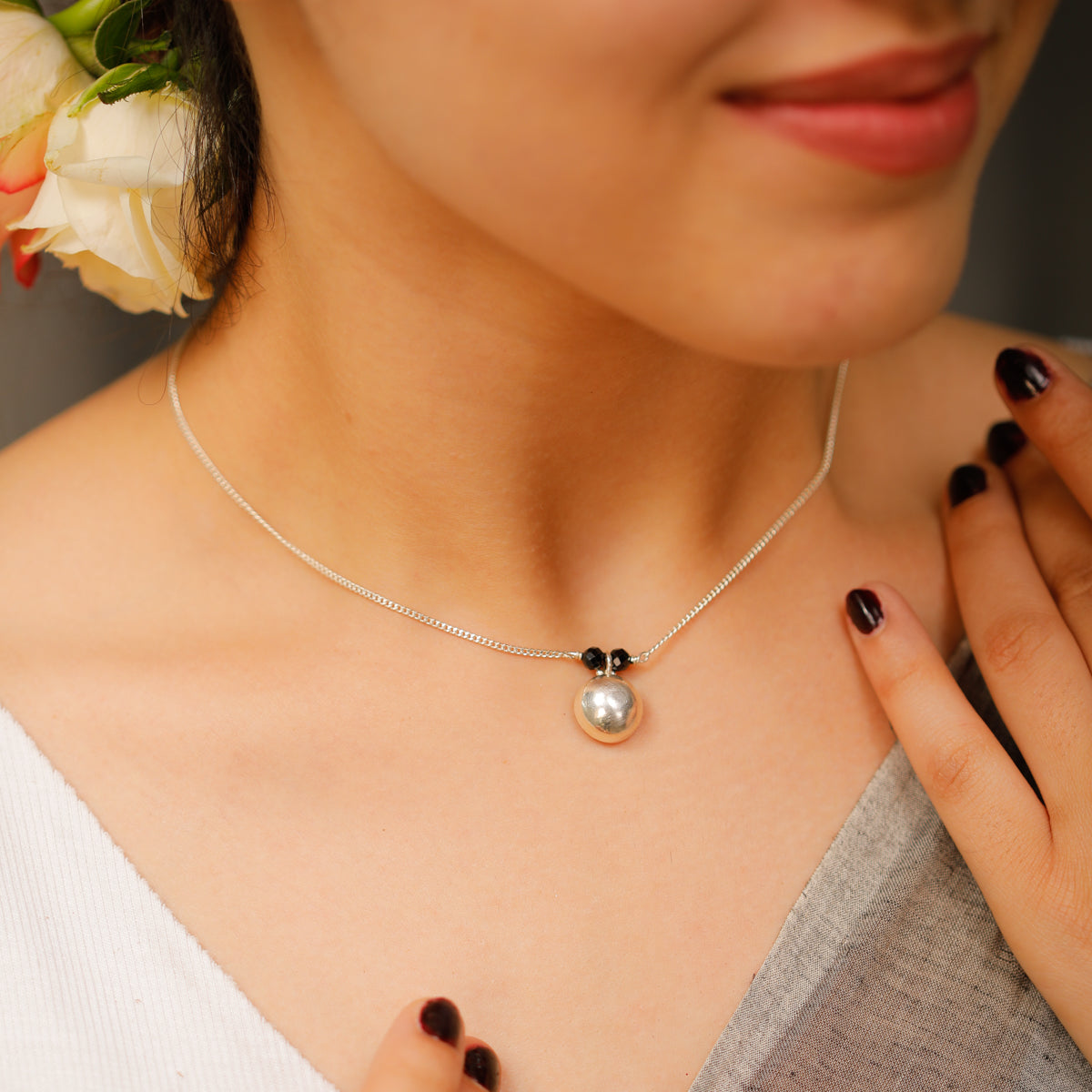 Silver Vatee Mangalsutra