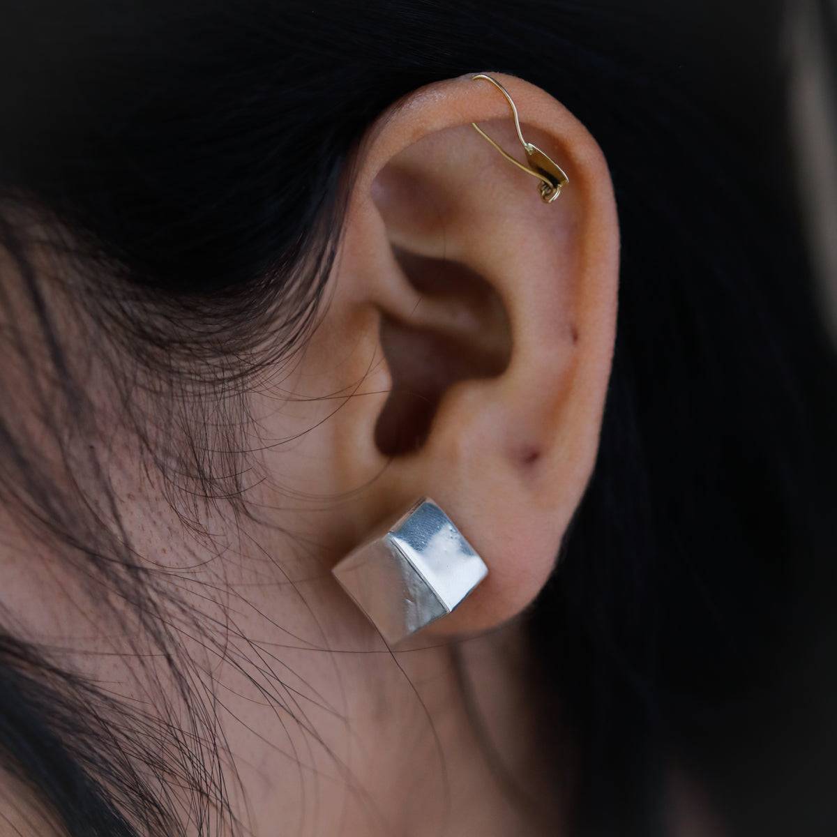 3D Cube Earring