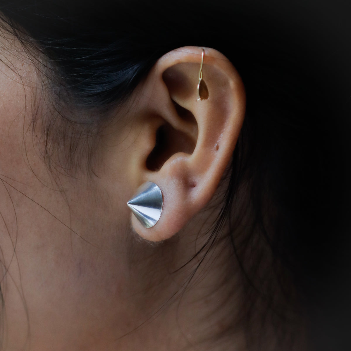 3D Cone Earring