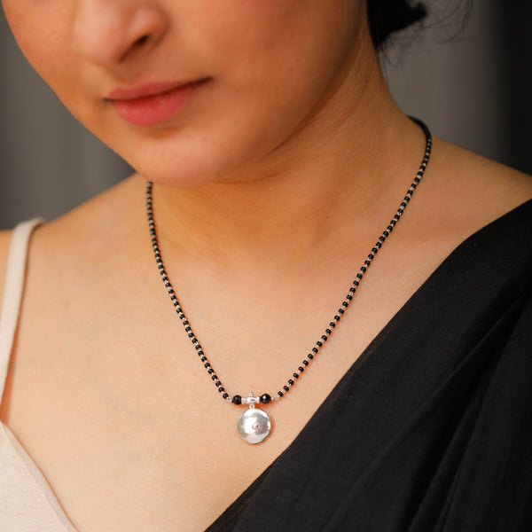Silver Saaj Motif Mangalsutra necklace