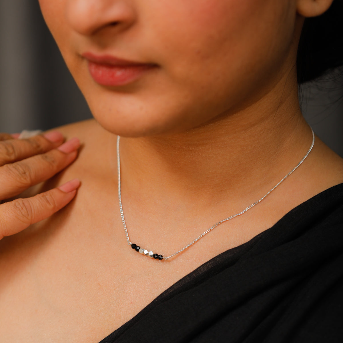 Silver Bead Mangalsutra