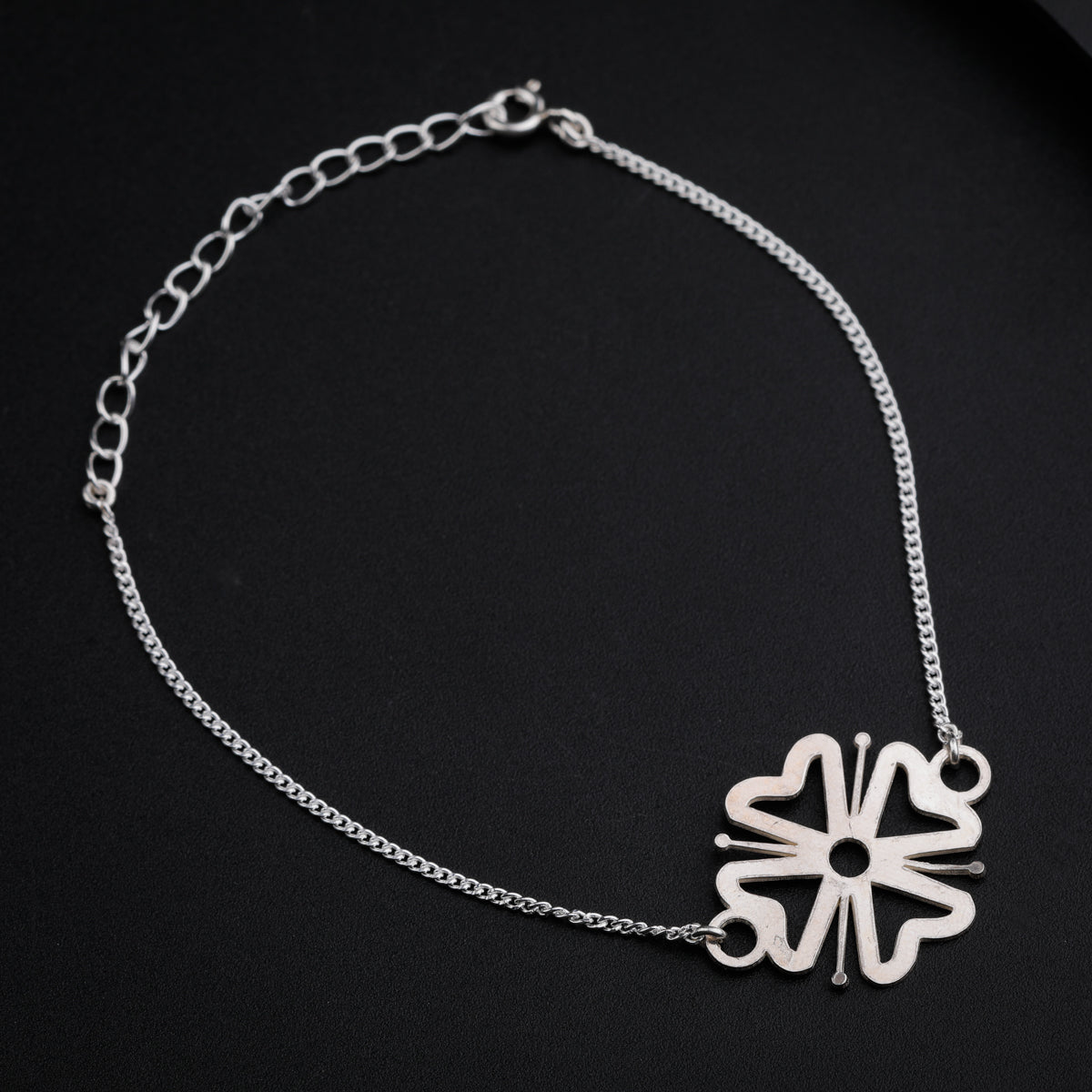 Silver Lazercut Pendant Bracelet