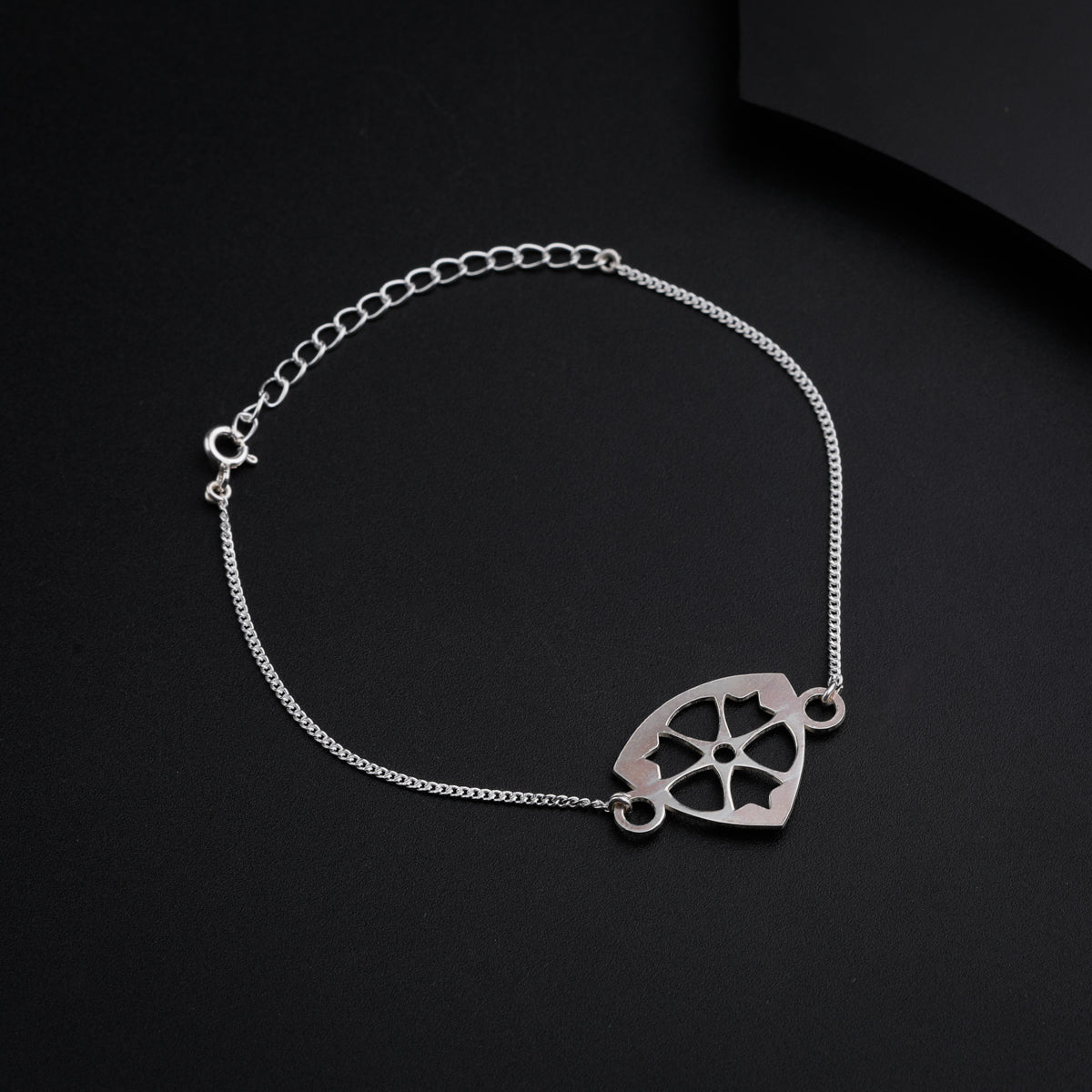 Silver Lazercut Pendant Bracelet