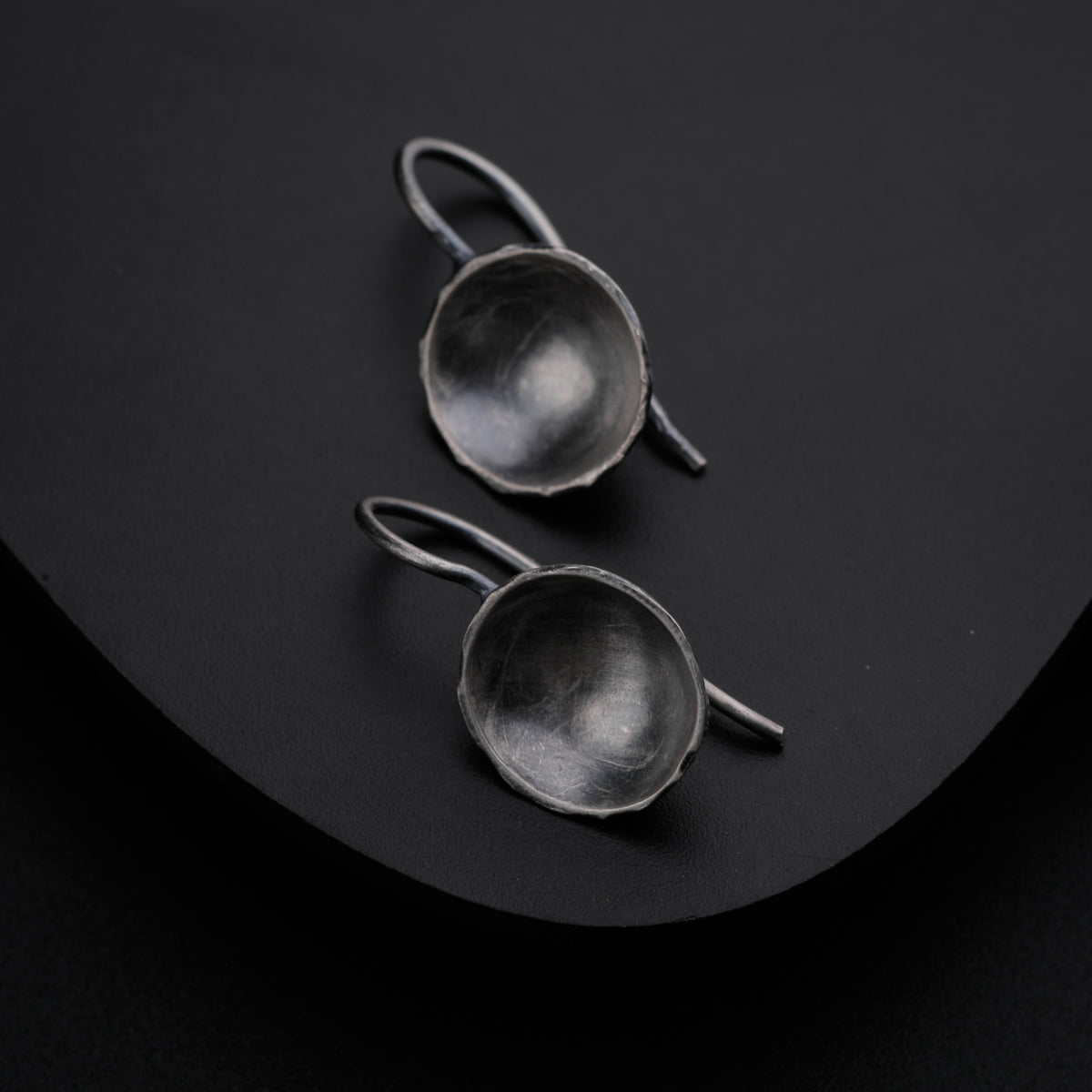 Silver Oxidized Vatee Earring (Big)