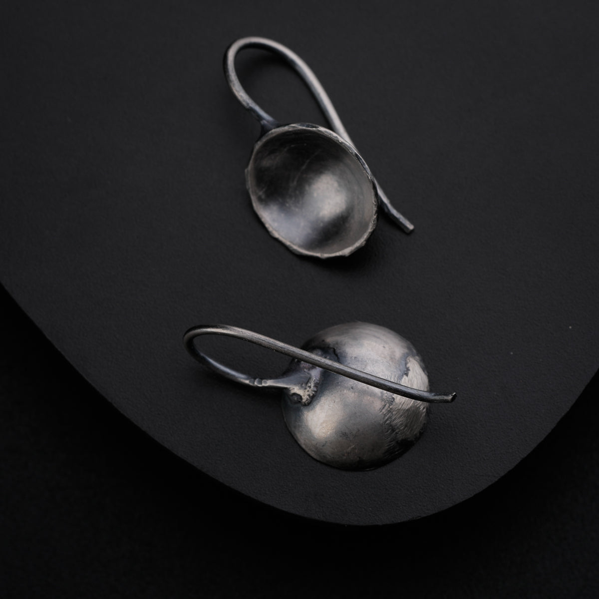 Silver Oxidized Vatee Earring (Big)