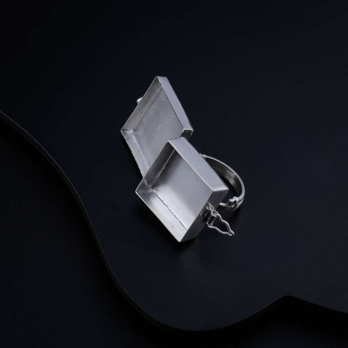 Silver Square Memory Ring (Adjustable)