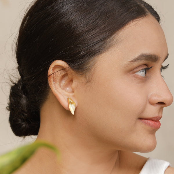 Alice-  Fold Earring |  92.5 Silver | 22K Gold Plated