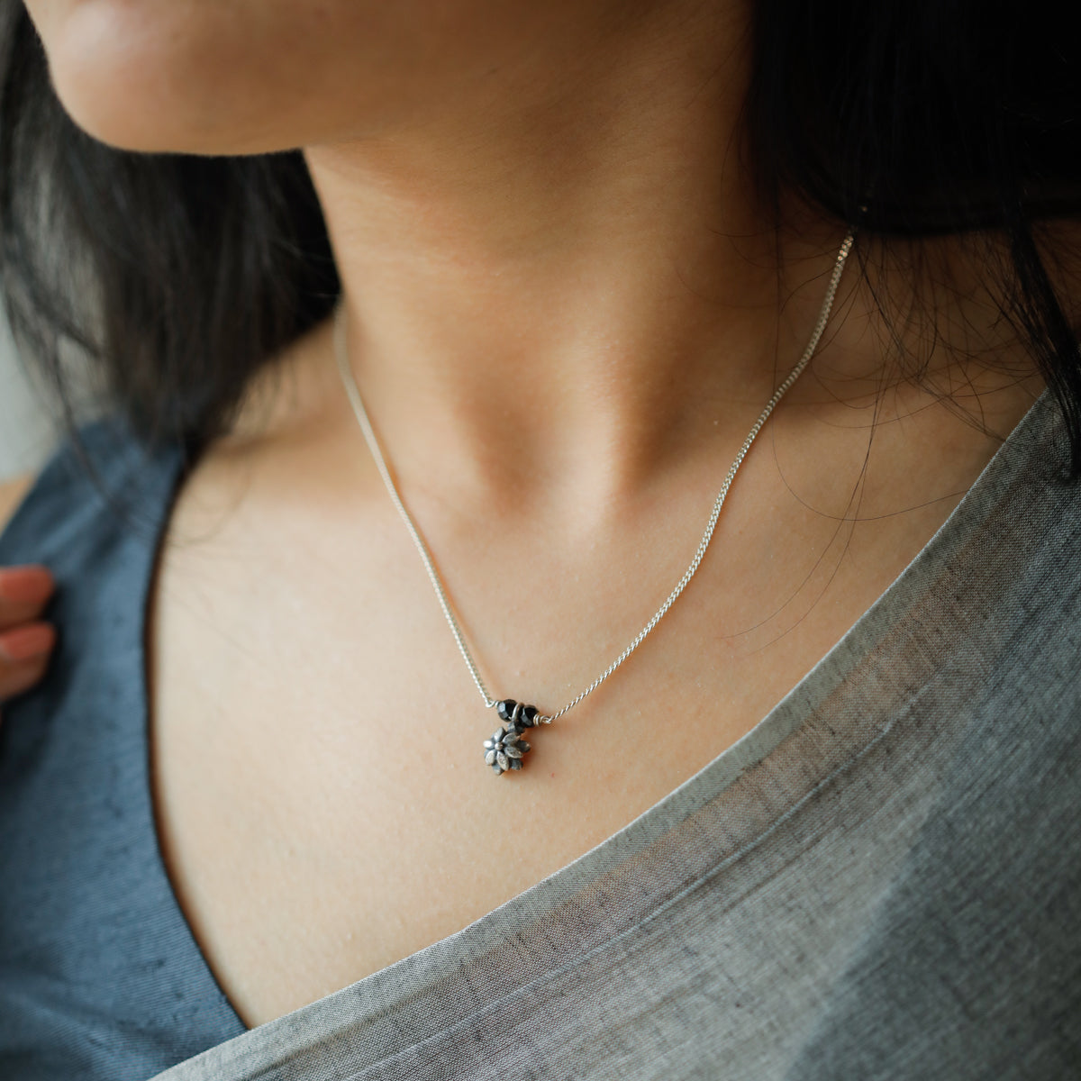 Silver Chain Mangalsutra Shevanti