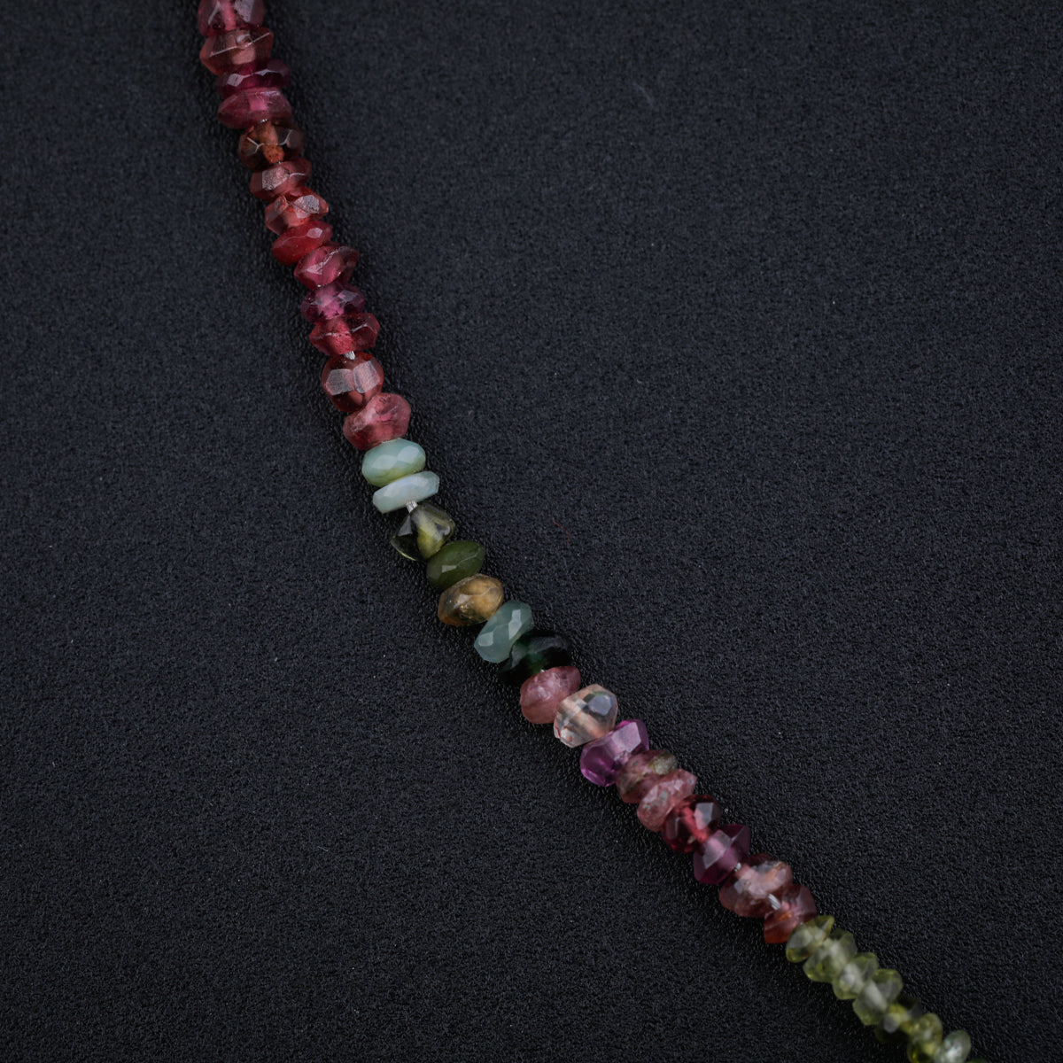 Silver Pipe Latkan Necklace with Tourmaline