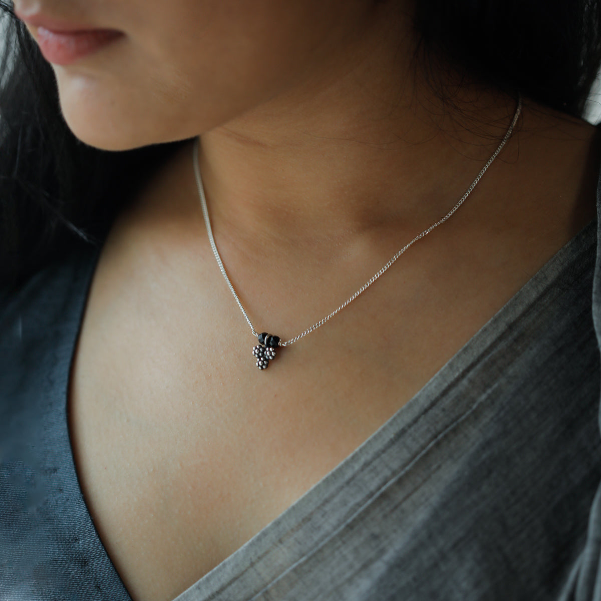 Daily Wear Silver Bunch of Kudi Mangalsutra