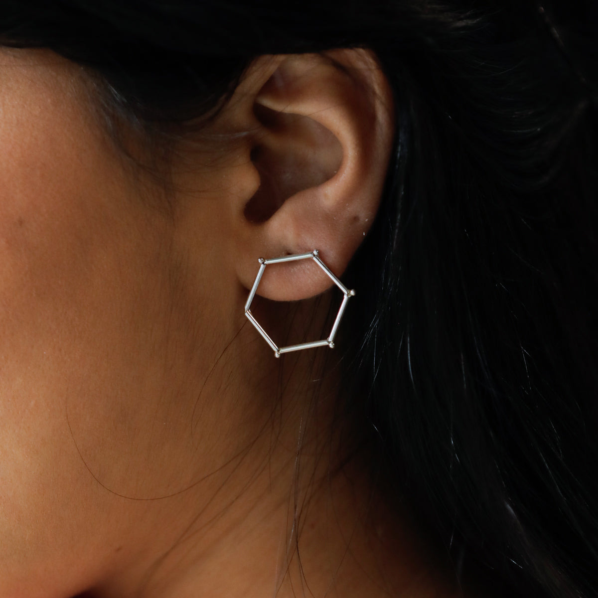 Handmade Hexagonal Earring (Plain)