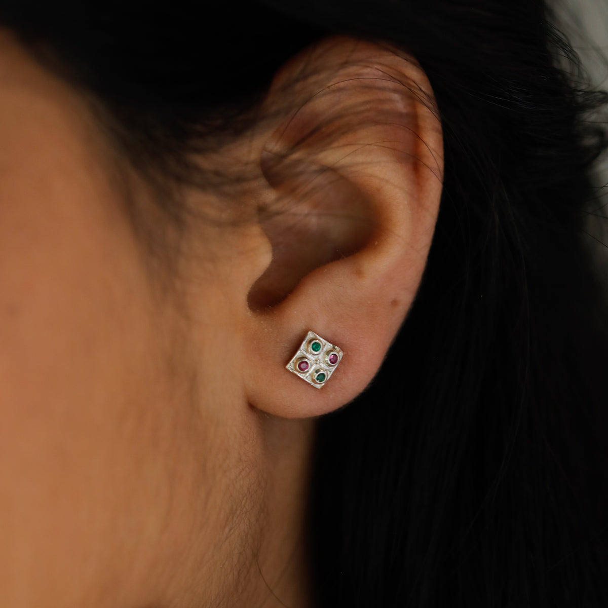 Silver Nakshatra Studs