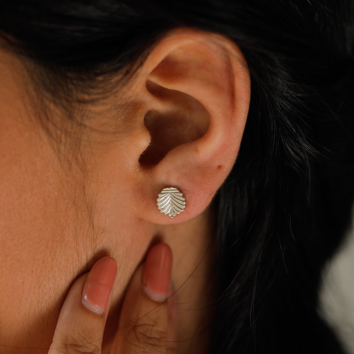 Silver Mini Saaj Earring: बदाम (Badam)