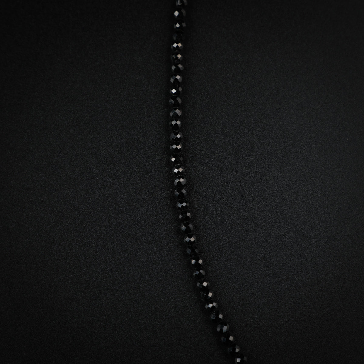 Silver Tie & Wear Necklace with Black Onyx