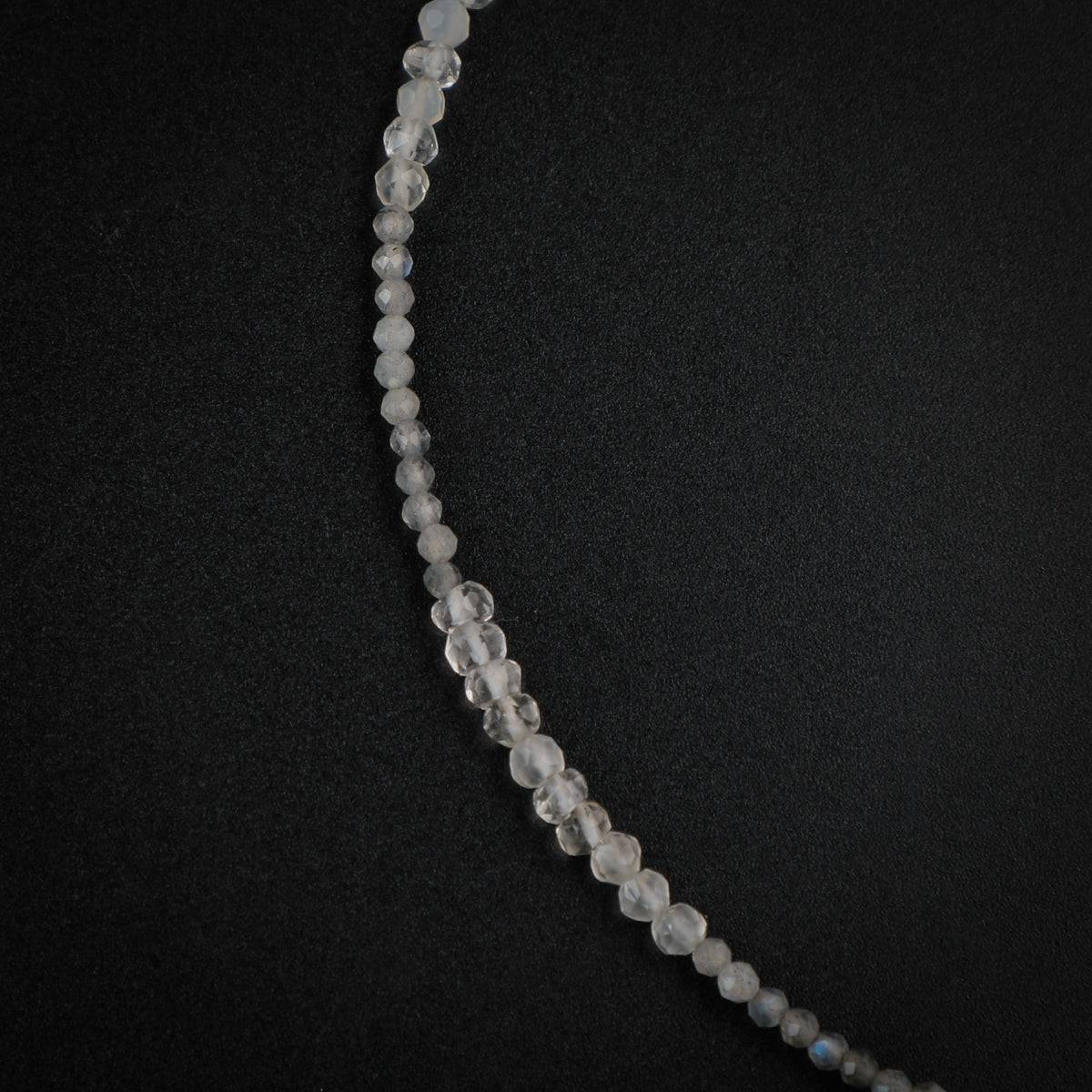 Silver Anklet with Crystal Stones