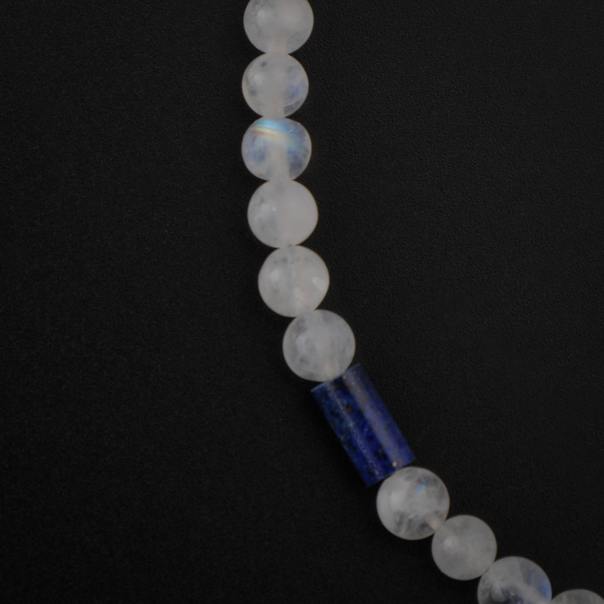 Silver Bracelet with Lapis Lazuli and Moonstones