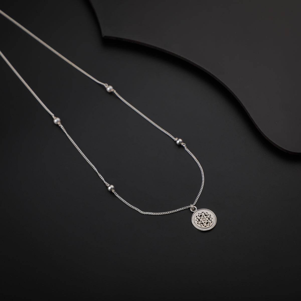 Abstract Silver Necklace